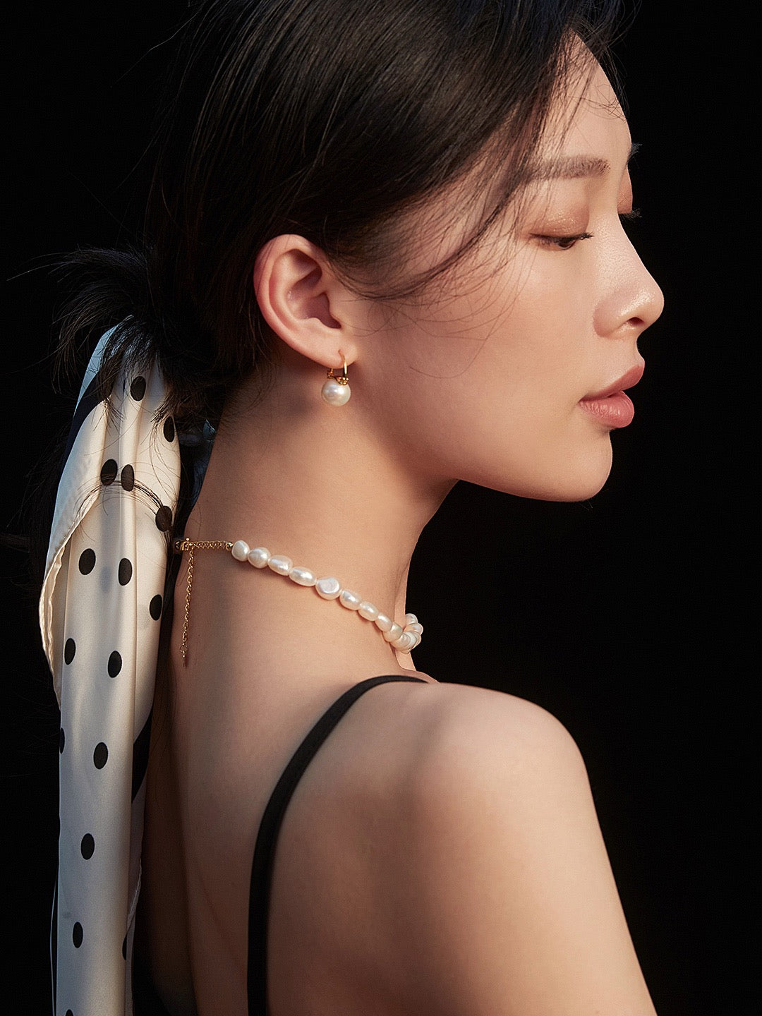 Eternel Collection Baroque Natural Pearl Necklace