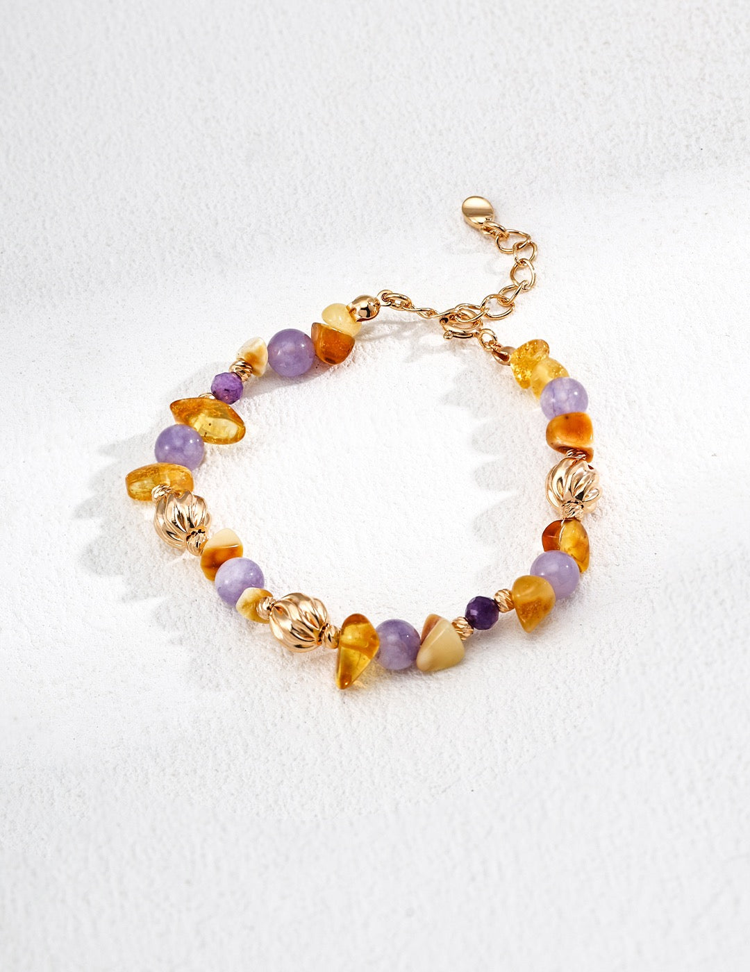 Amber Twilight Natural Amethyst Bracelet